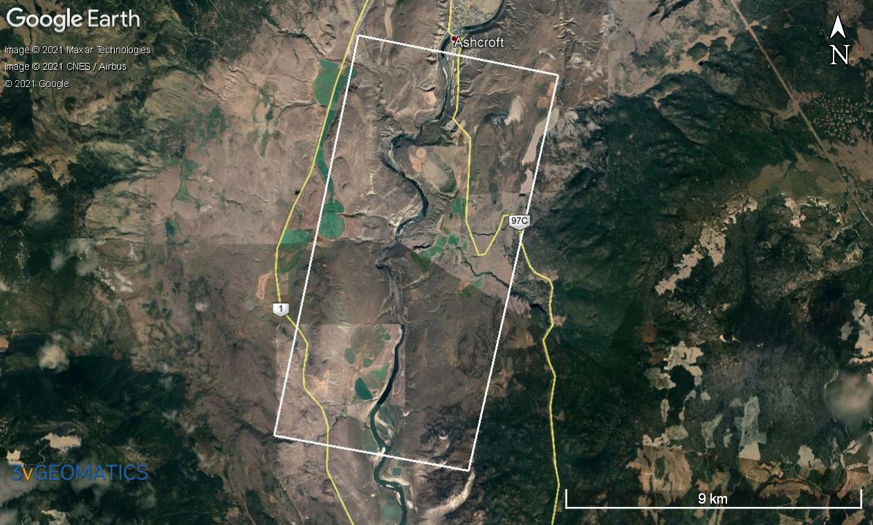 Google Earth Image of Ashcroft BC